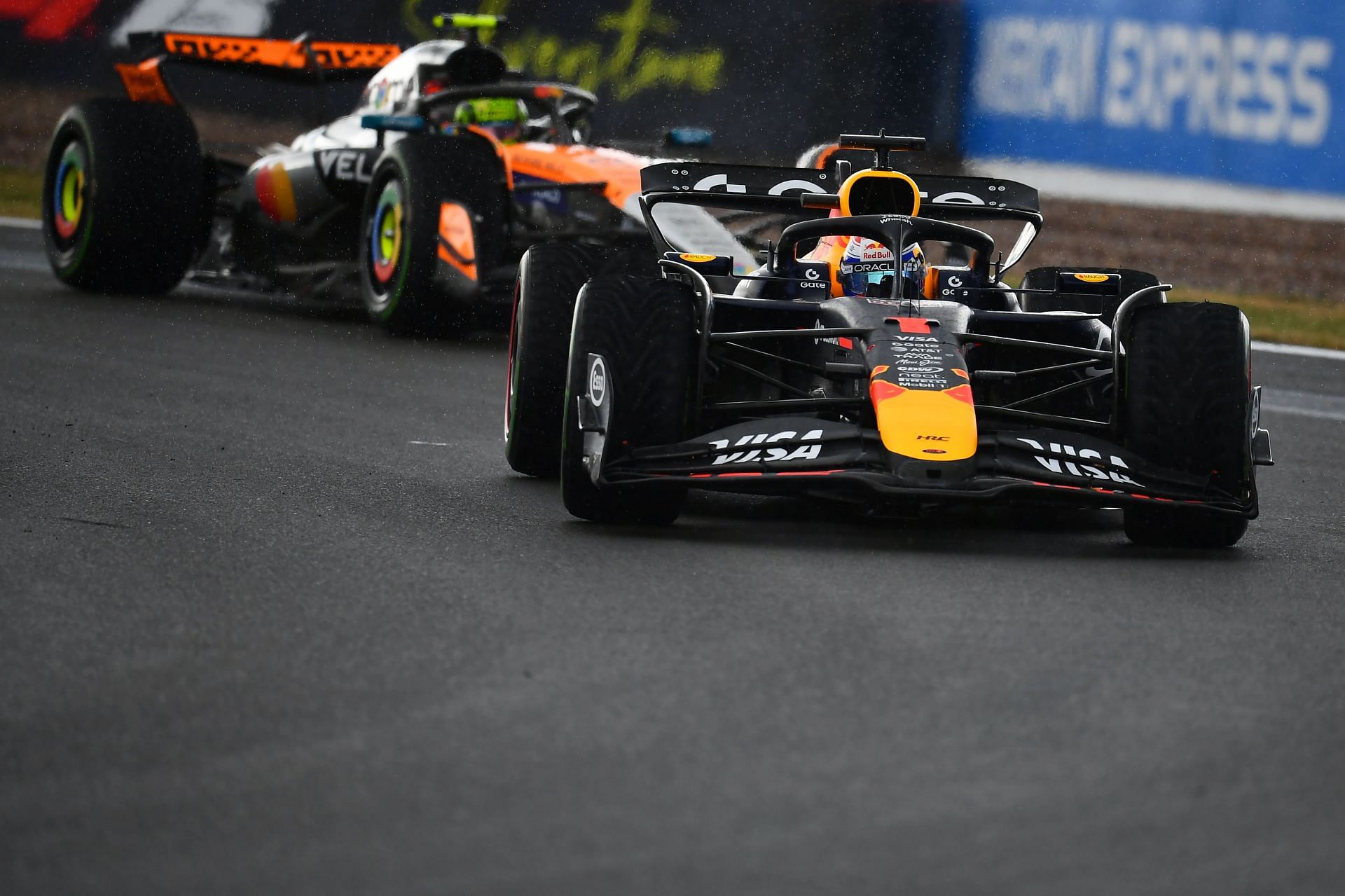 Max Verstappen and Oscar Piastri during the British Grand Prix - Source: Getty